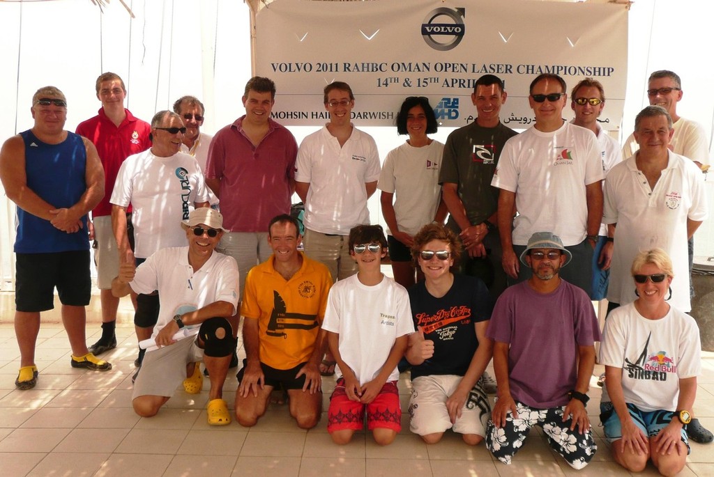 All the competitors before the start of the sailing - VOLVO 2011 RAHBC OMAN OPEN LASER CHAMPIONSHIP photo copyright Various Various taken at  and featuring the  class