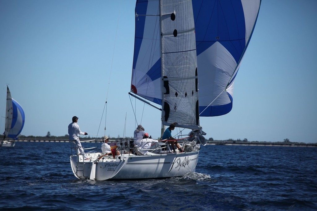 the S97 Skyrider carries a huge IRC penalty for its masthead kite, but it did not help them today. - Geographe Bay Race Week 2011 photo copyright Bernie Kaaks - copyright taken at  and featuring the  class