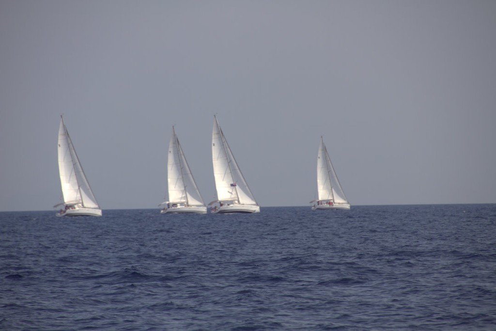 Close racing of one design yachts after the start - 2011 One Design Croatia Yacht Rally  © Maggie Joyce - Mariner Boating Holidays http://www.marinerboating.com.au