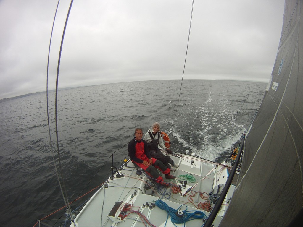 Jessica and Scott onboard ``Skippy`` - Mini Fastnet Race photo copyright scott cavanough taken at  and featuring the  class