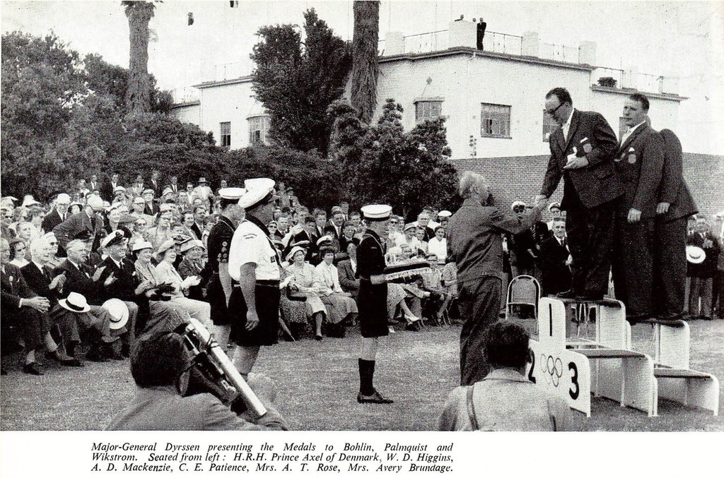 Presentations after the win in 1956 - Dragon World Championships photo copyright  SW taken at  and featuring the  class