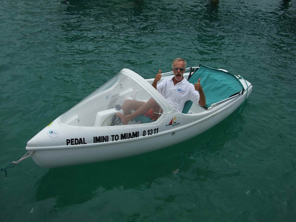 Thumbs up for Bill Boes - Bimini to South Florida Pedal Boat Challenge photo copyright John Bell taken at  and featuring the  class