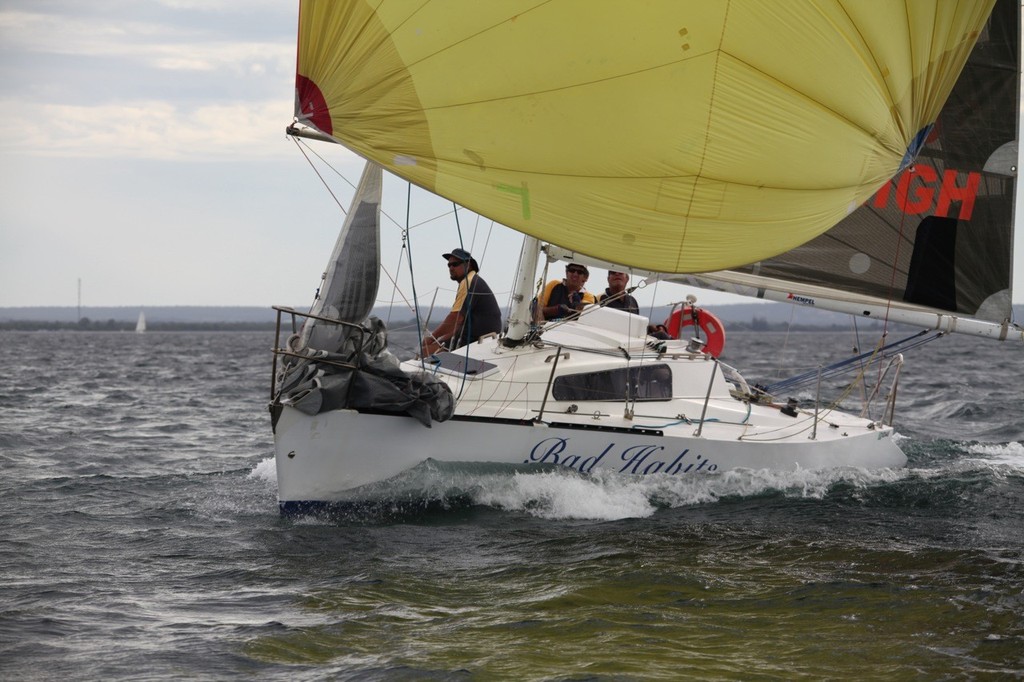 Bad Habits - second today but still very much in the running. - Geographe Bay Race Week 2011 photo copyright Bernie Kaaks - copyright taken at  and featuring the  class