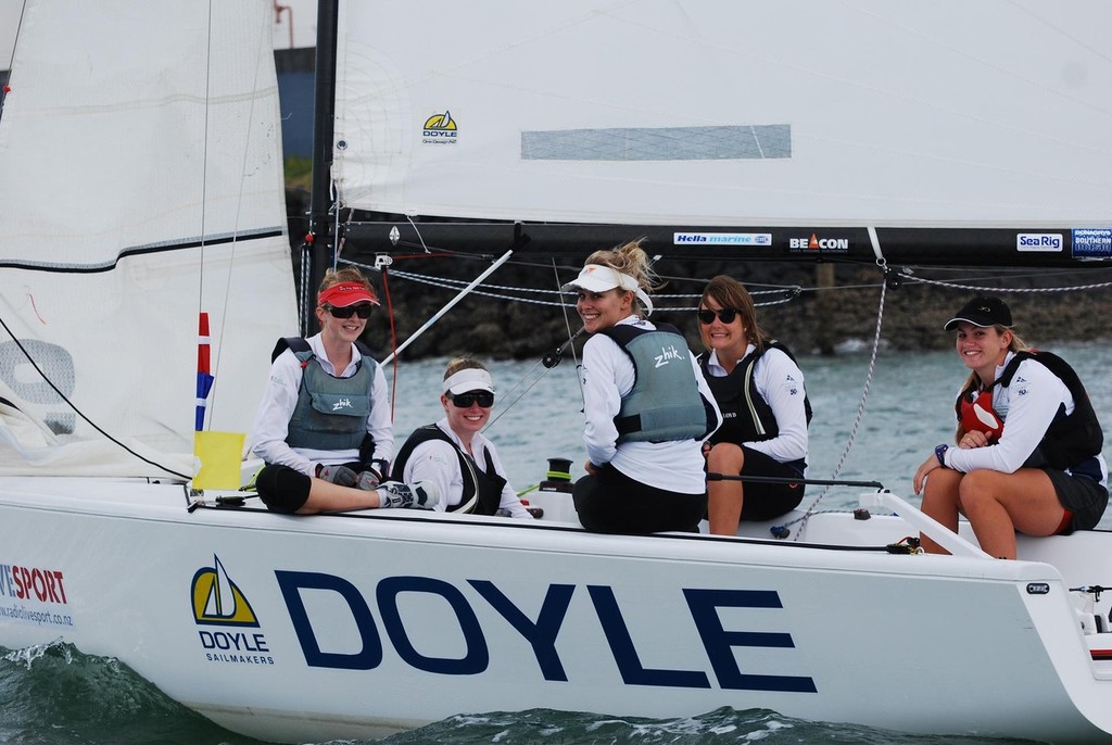 Danielle Bowater & team representing the RNZYS Lion Foundation Youth Training Programme - LIVEsport Telecom New Zealand Women's Match Racing Championships 2011 photo copyright Sara Tucker taken at  and featuring the  class