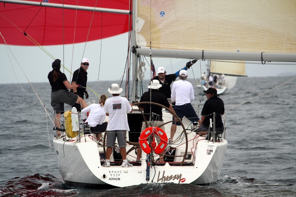 John Bacon's 'Hussy' finished second in IRC in the Pittwater & Coffs Offshore Series - 30th Pittwater & Coffs Harbour Offshore Series photo copyright Damian Devine taken at  and featuring the  class