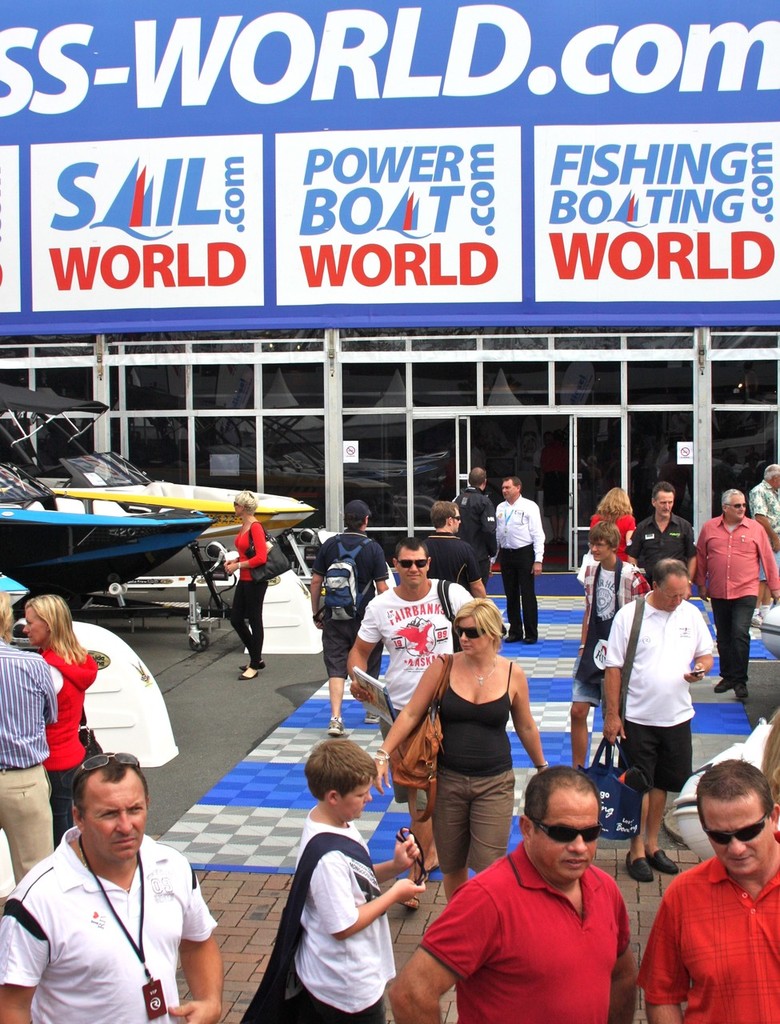 Groups walking through the Boat Show. Marine Business World pavilion behind. - Sanctuary Cove Boat Show Day 2 photo copyright Christina Huntingdon taken at  and featuring the  class