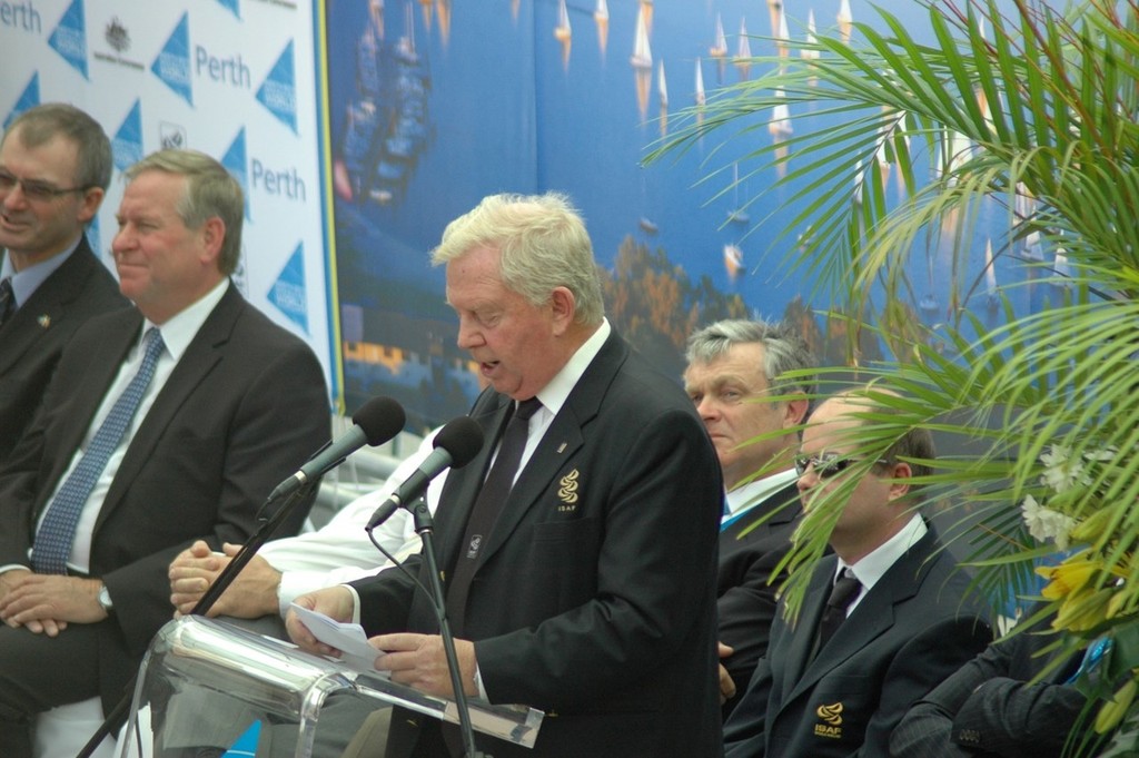 ISAF President Göran Petersson Opening the Perth 2011 ISAF Sailing World Championships  © Shauna McGee Kinney