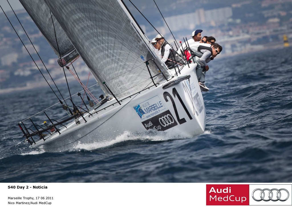 S40 Noticia at the Audi MedCup Marseille Trophy 2011 photo copyright Nico Martinez http://www.nicomartinez.com taken at  and featuring the  class