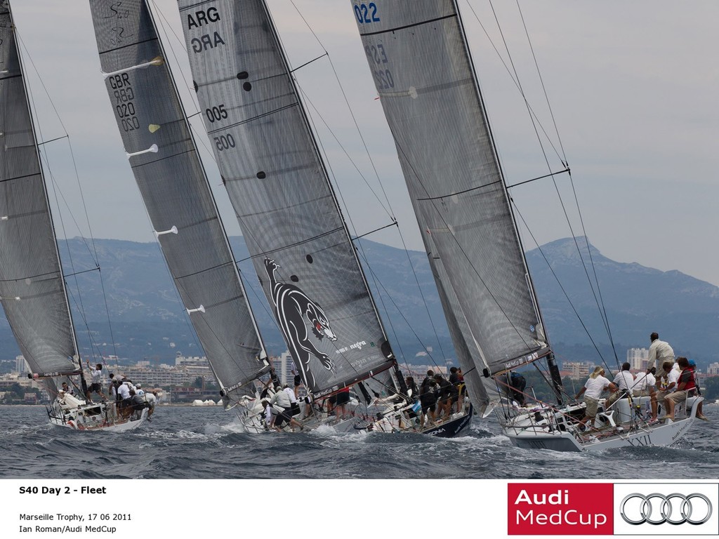 S40 fleet action at the Audi MedCup Marseille Trophy 2011 photo copyright Ian Roman http://www.ianroman.com taken at  and featuring the  class