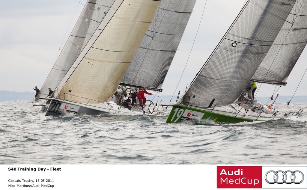 S40 Training Day Fleet - Audi Medcup Cascais Trophy photo copyright Nico Martinez http://www.nicomartinez.com taken at  and featuring the  class