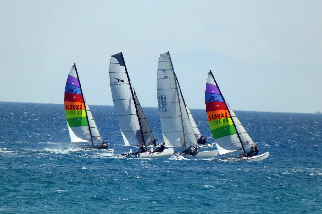 Catamaran racing in strong winds - Vassiliki Watersports Festival 2011 photo copyright Vassiliki Watersports Festival http://www.vassiliki-watersports-festival.com taken at  and featuring the  class