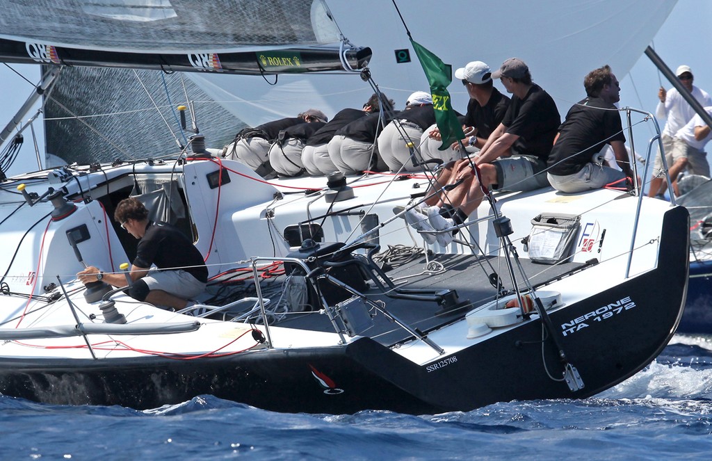 Nerone leaves the bottom mark - Rolex Farr 40 World Championships photo copyright Crosbie Lorimer http://www.crosbielorimer.com taken at  and featuring the  class