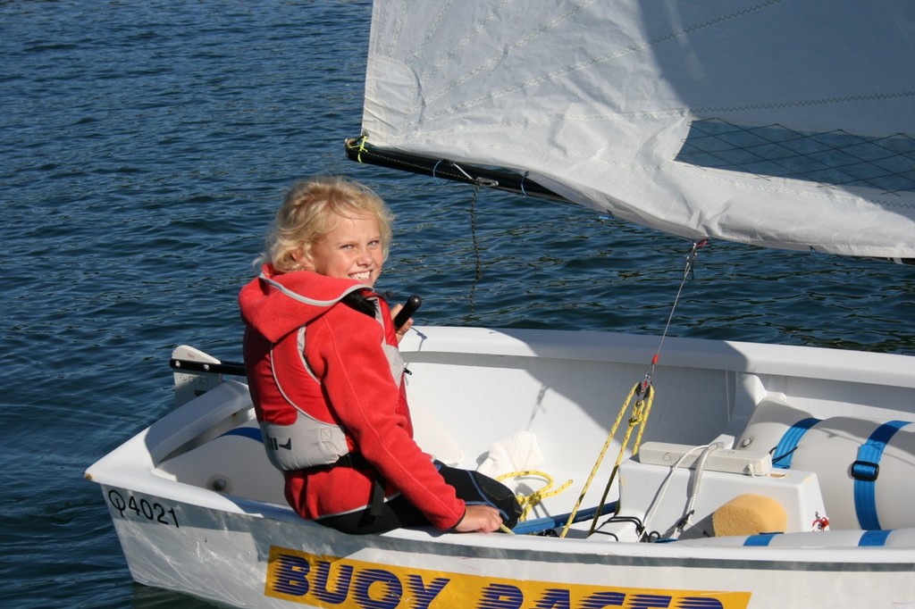 Rose Dickson (9yrs) sailing in her first Optimist Green Fleet race at Worser Bay - Hebtro Trophy (Paul Marsh image) photo copyright SW taken at  and featuring the  class