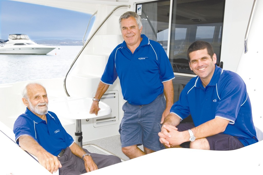 Three generations: Lyn, Geoff and Damien Hurt at Lifestyle Marine. photo copyright SW taken at  and featuring the  class