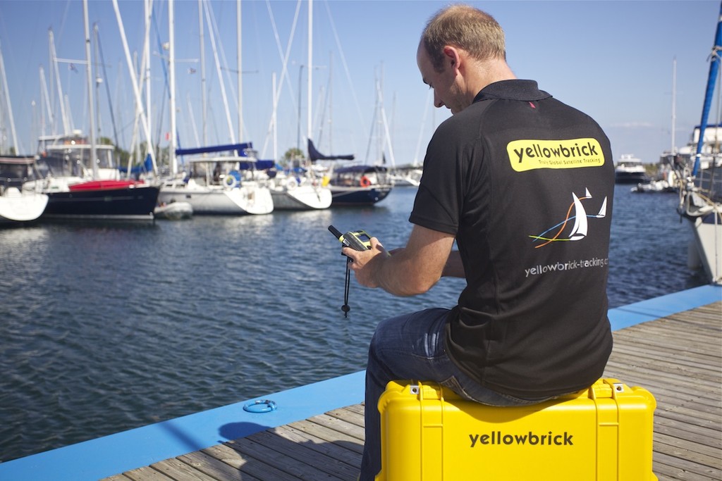 A Yellowbrick v3 being setup ready for the race © Nick Farrell http://www.yellowbrick-tracking.com