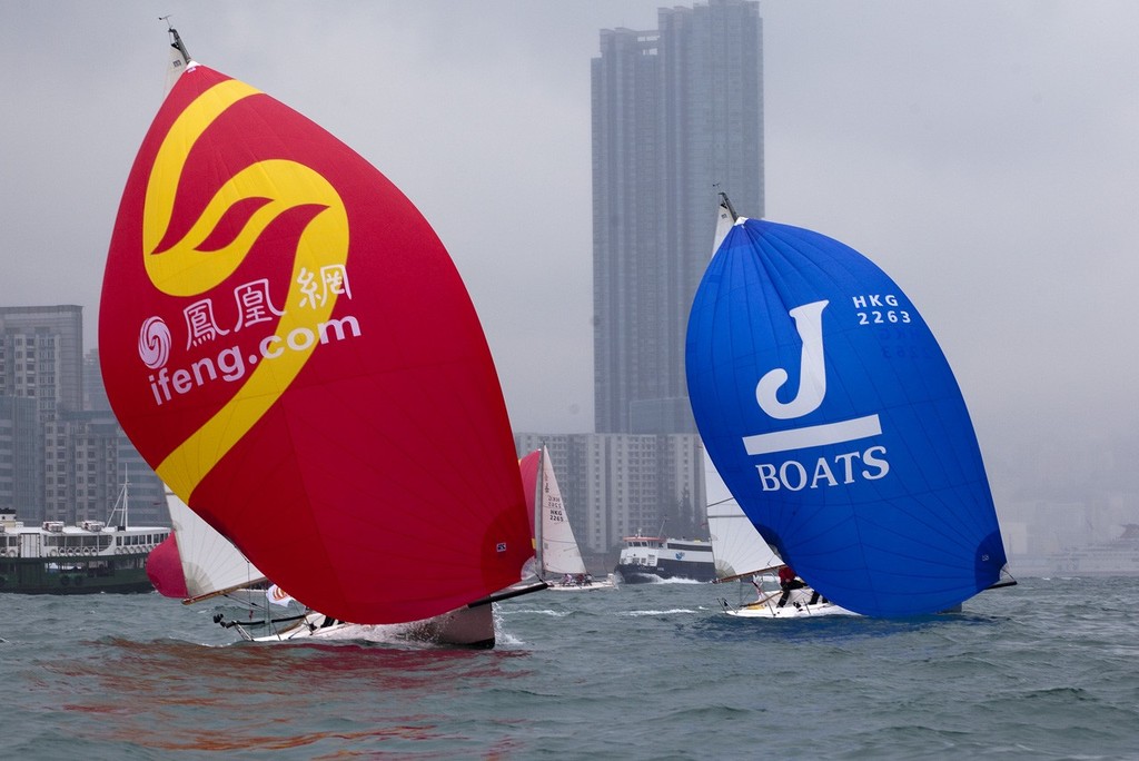 PHOENIX CUP 2011. Side by side racing in Hong Kong harbour. photo copyright Guy Nowell/J-Boats Asia taken at  and featuring the  class