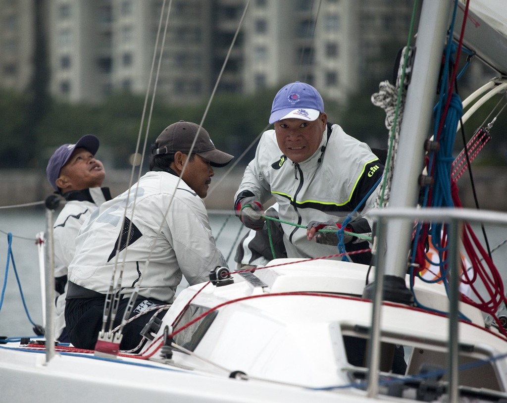 PHOENIX CUP 2011 - 100% concentration on Jelik 7. photo copyright Guy Nowell/J-Boats Asia taken at  and featuring the  class