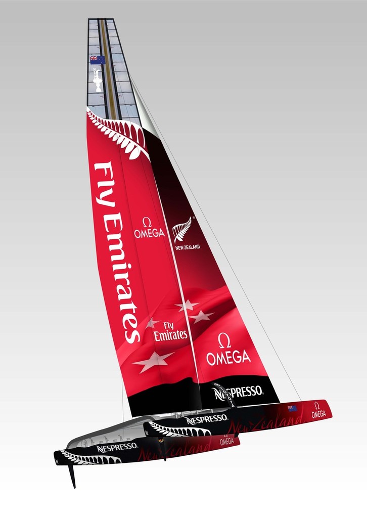 Emirates Team NZ AC72 livery photo copyright Emirates Team New Zealand http://www.etnzblog.com taken at  and featuring the  class