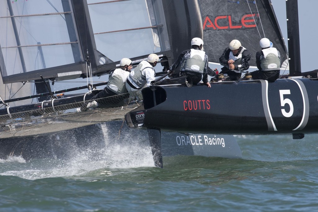 10/06/2011 - San Francisco (USA,CA) - 34th America's Cup - Oracle Sailing AC45 first trials in the bay photo copyright ACEA - Photo Gilles Martin-Raget http://photo.americascup.com/ taken at  and featuring the  class