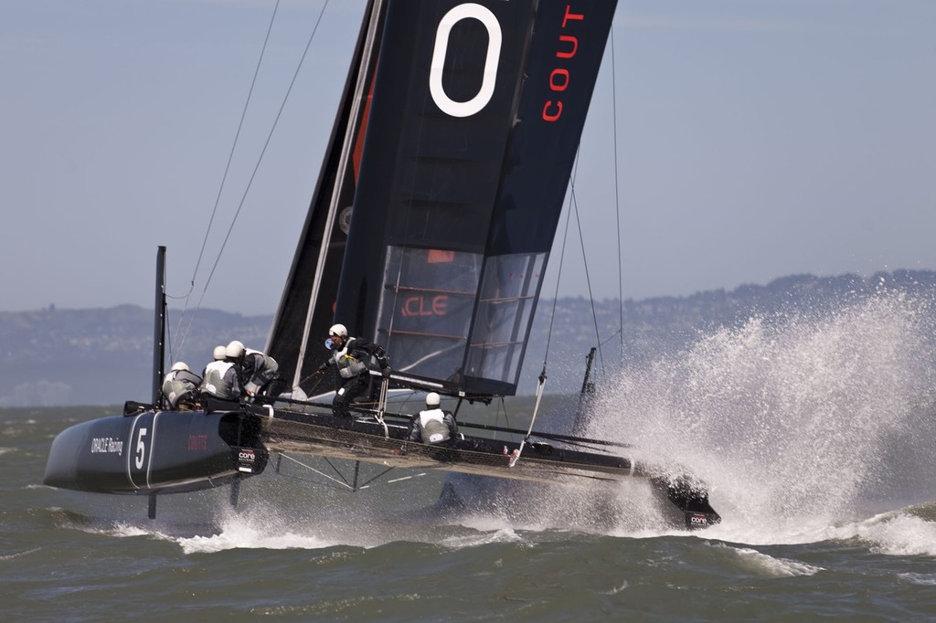 14/06/2011 - San Francisco (USA,CA) - 34th America's Cup - First Racing trails in San Francisco bay photo copyright ACEA - Photo Gilles Martin-Raget http://photo.americascup.com/ taken at  and featuring the  class