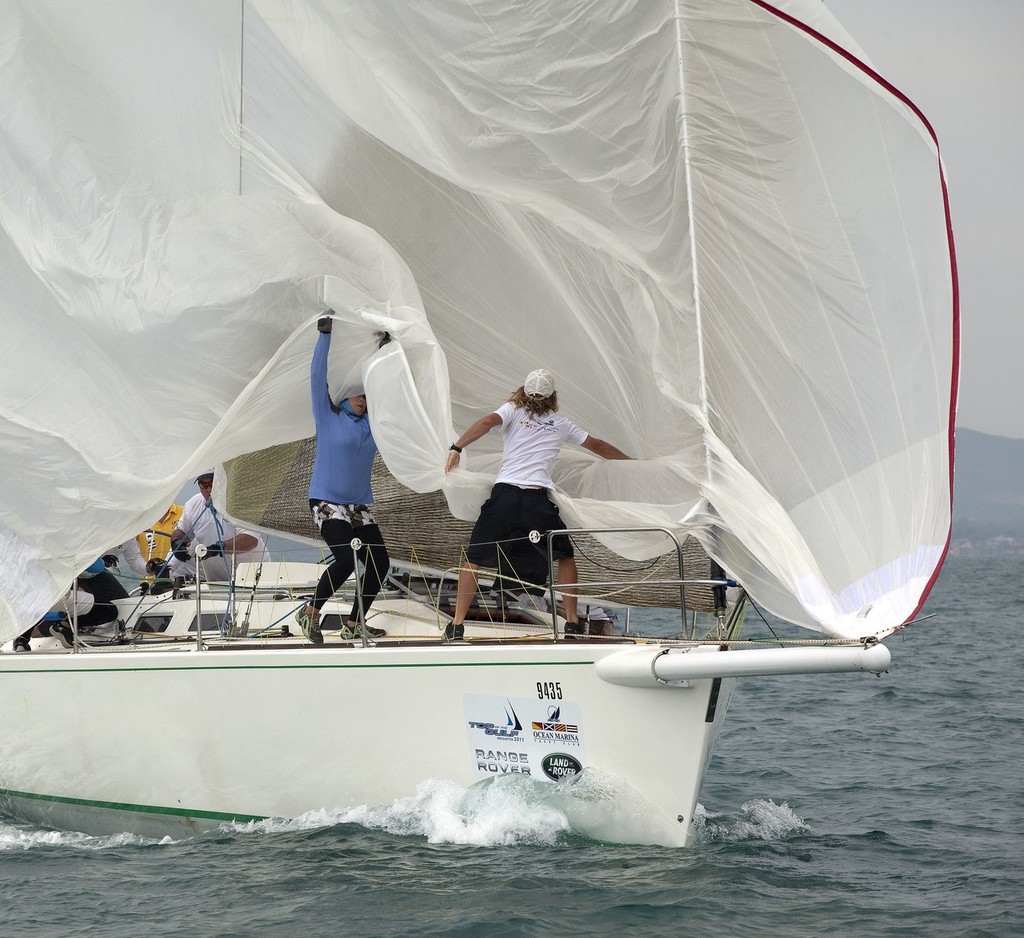 Top of the Gulf Regatta 2011 - Jing Jing goes for the drop photo copyright Guy Nowell/Top of the Gulf taken at  and featuring the  class