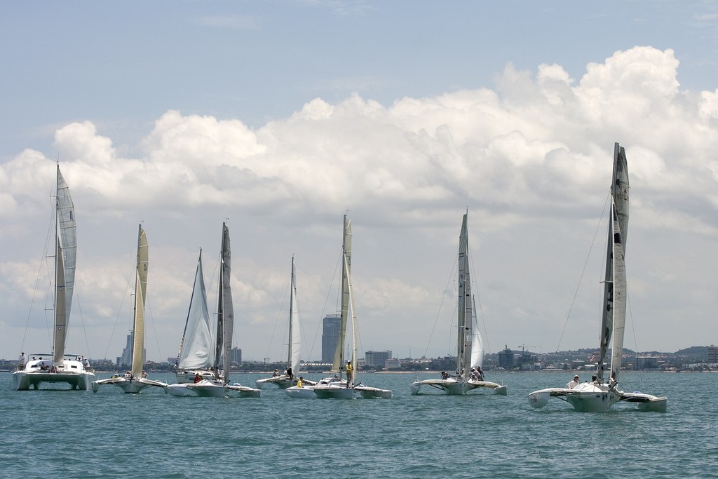 Top of the Gulf Regatta 2011 - Multihull start photo copyright Guy Nowell/Top of the Gulf taken at  and featuring the  class