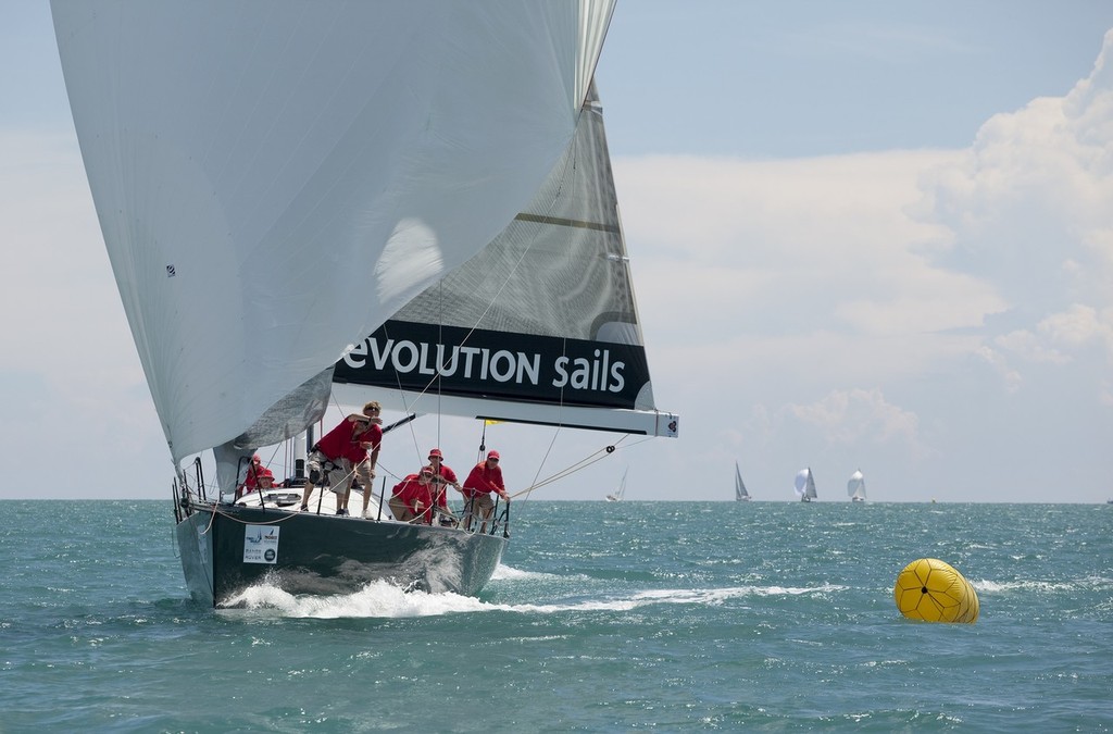 Top of the Gulf Regatta 2011 - Evolution Racing rounds the leeward mark photo copyright Guy Nowell/Top of the Gulf taken at  and featuring the  class