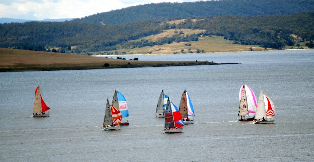 Yachts in the Hobart Combined Clubs Distance Series race three sailing down the Derwent photo copyright  Andrea Francolini Photography http://www.afrancolini.com/ taken at  and featuring the  class