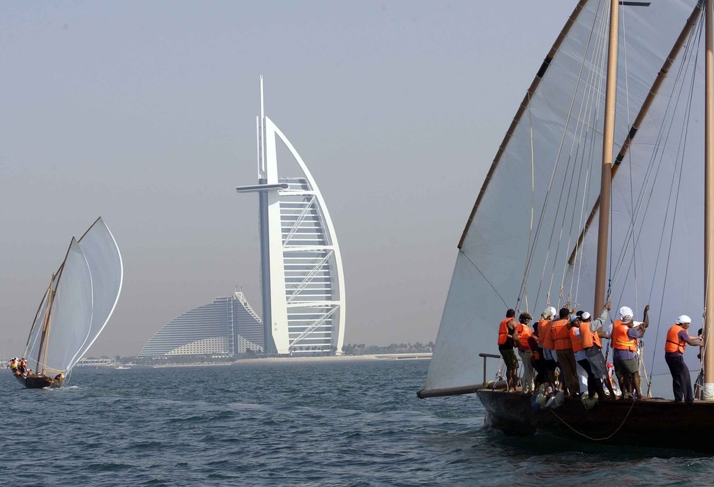 Dhow racing in the shadow of the Burj Al Arab photo copyright DIMC taken at  and featuring the  class