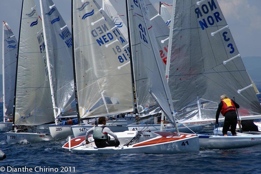 Busy start on day four of the Finn World Masters 2011 photo copyright Dianthe Chirino  taken at  and featuring the  class