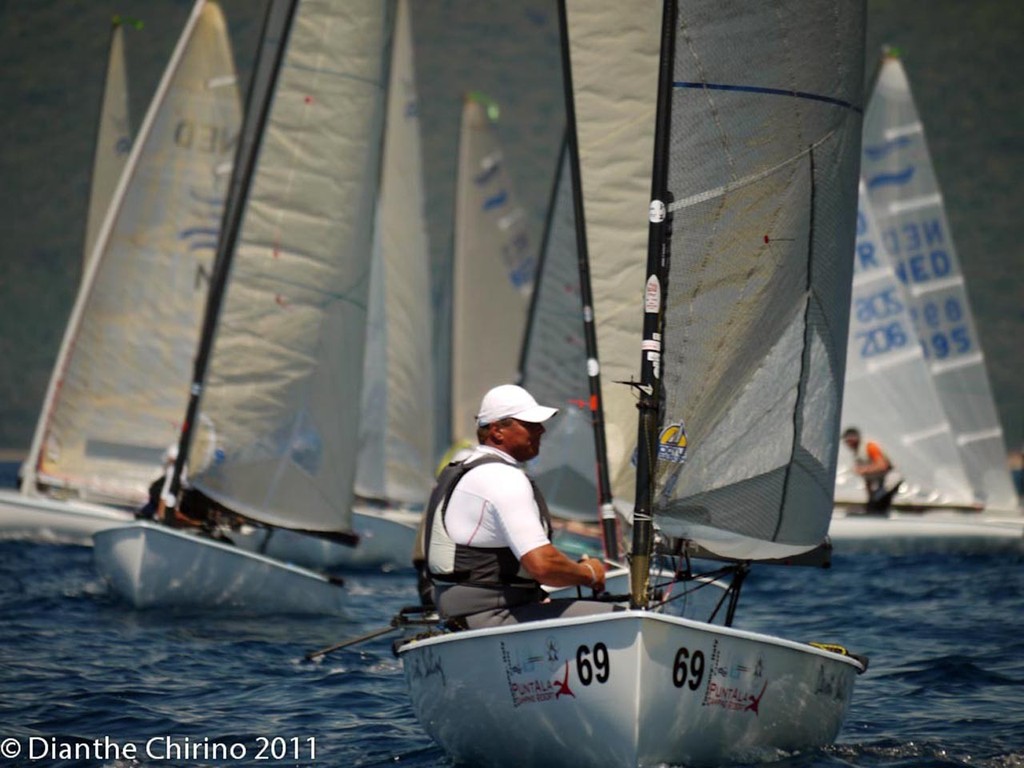 Overall leader, Michael Maier on day four of the Finn World Masters 2011 photo copyright Dianthe Chirino  taken at  and featuring the  class