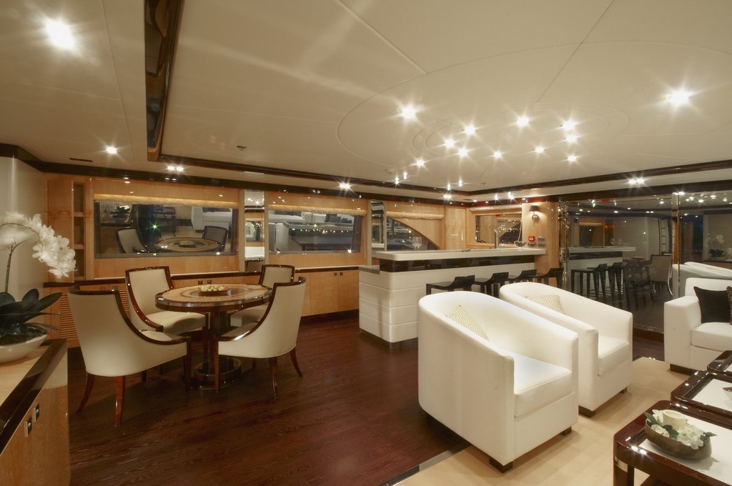 salon in the upper deck 2011 photo copyright Horizon Yachts www.horizonyacht.com taken at  and featuring the  class