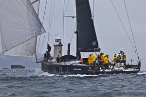 Abu Dhabi (Ian Walker) is the first Volvo 70 home in the Rolex Fastnet Race photo copyright  Rolex / Carlo Borlenghi http://www.carloborlenghi.net taken at  and featuring the  class