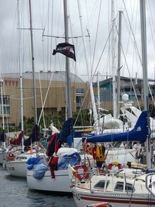 Yachts from the SSANZ Round the North Island race were moored in Wellington on Tuesday, ahead of the start of the third leg tomorrow (Wednesday, March 2). - SSANZ Round the North Island photo copyright Genevieve Howard taken at  and featuring the  class
