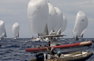 The spectator fleet got bigger as the day progressed, as well. - 2011 Rolex Farr 40 Worlds photo copyright  John Curnow taken at  and featuring the  class