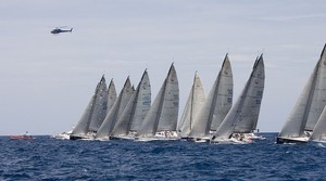 For the start of Race Eight, the sunshine came out as well. - 2011 Rolex Farr 40 Worlds photo copyright  John Curnow taken at  and featuring the  class