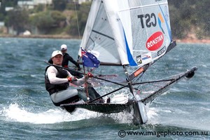 Nathan Outteridge - Moth World Champion - ZHIK 2011 MOTH WORLDS - Belmont Australia January 2011 photo copyright Howard Wright /IMAGE Professional Photography http://www.imagephoto.com.au taken at  and featuring the  class