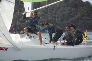 True Blue Racing during the Harken international Youth match Racing Championships - Sydney, Australia photo copyright Jordan Reece taken at  and featuring the  class