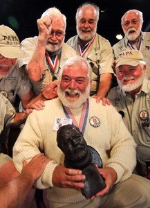 Texan David Douglas (centre) was named winner of the last Ernest Hemingway look-a-like contest held at the famous Sloppy Joe's. photo copyright Key West Tourism taken at  and featuring the  class