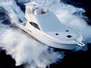 Tiara Yachts’ 4800 Convertible fast to plane with its dual 1015hp Caterpillar diesels. photo copyright Tiara Yachts taken at  and featuring the  class