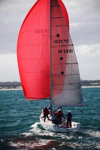 Down to the wire – again.  Archimedes is making a habit of being in the hunt at the business end of series. photo copyright Bernie Kaaks taken at  and featuring the  class