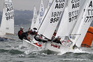 Magoo 2 (Patrick Chipp and Jack Furey) from Sandringham Yacht Club - International Cadet Victorian Championships 2011, Royal Geelong Yacht Club photo copyright Teri Dodds http://www.teridodds.com taken at  and featuring the  class