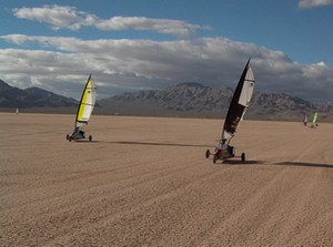 Wide open Ivanpah sailing - 2011 North American Blokart Sailing Championships photo copyright Ross Vickers taken at  and featuring the  class