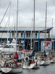 Yachts from the SSANZ Round the North Island race were moored in Wellington on Tuesday, ahead of the start of the third leg tomorrow (Wednesday, March 2). - SSANZ Round the North Island photo copyright Genevieve Howard taken at  and featuring the  class