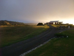 Sunrise over the homestead, near Grassy Harbour. - Melbourne to King Island 2011 photo copyright  John Curnow taken at  and featuring the  class