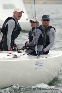 Triad's crew of John Bertrand, Andrew Palfrey and Grant Simmer - Rex Gorell Prestige Etchells Australian Championships 2011 photo copyright Teri Dodds http://www.teridodds.com taken at  and featuring the  class