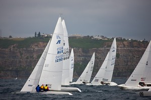 The fleet progresses uphill past Newcastle. - 2011 Thrifty Etchells NSW State Championships photo copyright Kylie Wilson Positive Image - copyright http://www.positiveimage.com.au/etchells taken at  and featuring the  class