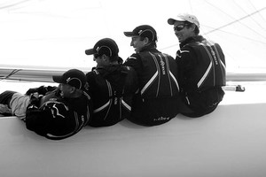 Winter Champions, Tom King and his crew of David Edwards, Owen McMahon and Ivan Wheen all smiles on Iron Lotus - Musto Etchells Australasian Winter Championship 2011 photo copyright Teri Dodds http://www.teridodds.com taken at  and featuring the  class