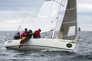 John Storck's J/80 RUMOR from Huntington, NY leads PHRF3 class. - Block Island Race Week photo copyright  Rolex / Dan Nerney taken at  and featuring the  class