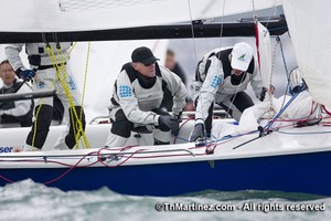 TORBAY , DEVON - UK, 18 May 2011.   Day 3.
(AUS3063)	``One Design Sailing`` Nathan Outteridge, Ian Brown,Tom Slingsby - Zhik SB3 World Championship photo copyright ThMartinez/Sea&Co - copyright taken at  and featuring the  class